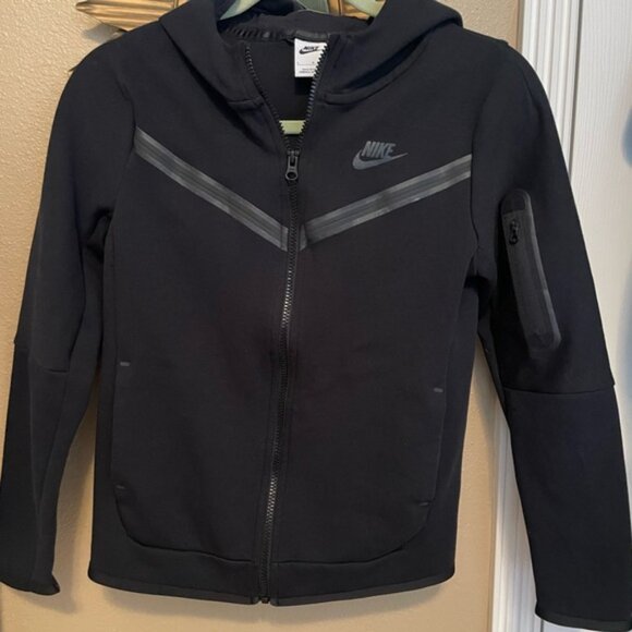 Nike Boys Tech Sportswear Full Zip Hooded Black Jacket L - Picture 13 of 13